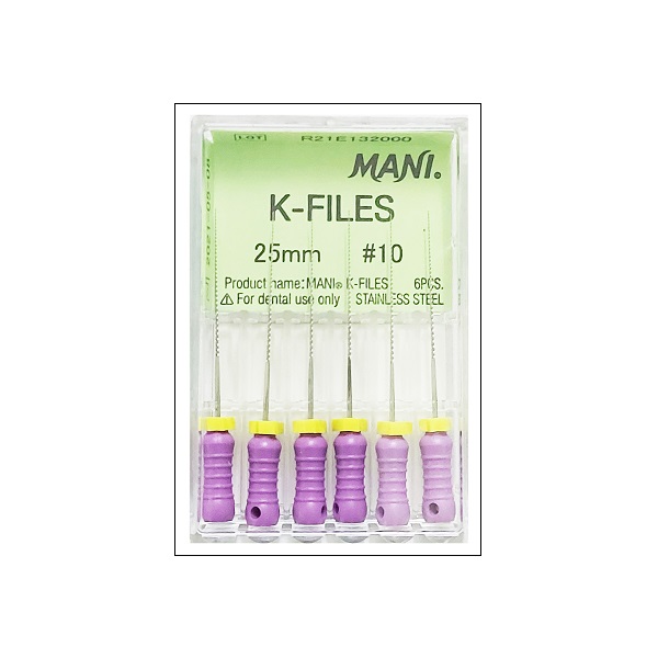 Mani K Files 25mm #6 Dental